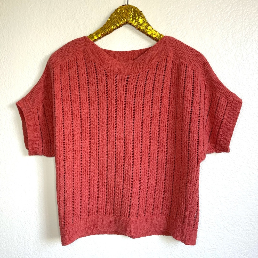 Cynthia Rowley Coral Dolman Knit Top